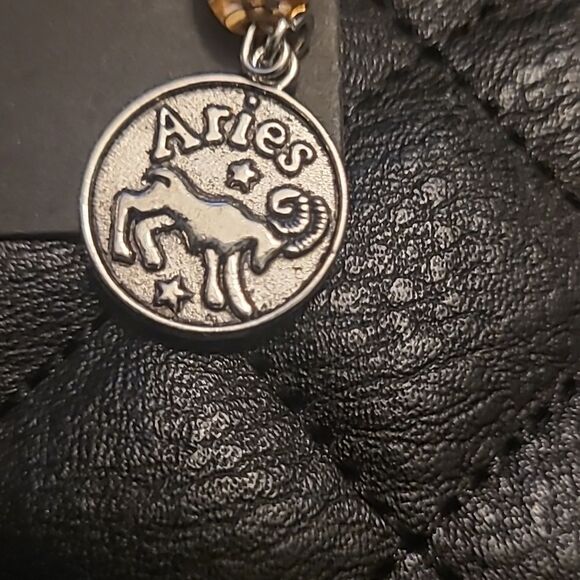 Beaded Aries Dangle Earrings - Picture 2 of 2